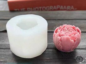 Molde silicona pimpollo grande rosa